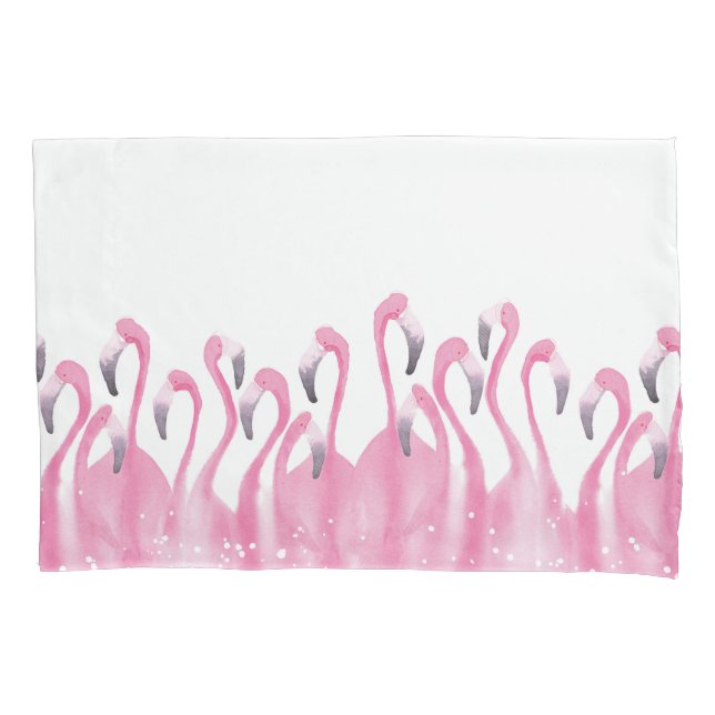 Rosa Flamingokissenkasten Kissenbezug (Vorderseite)
