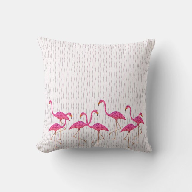 Rosa Flamingos Außenkissen Kissen (Vorderseite)