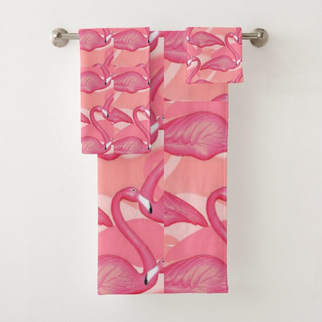Rosa Flamingos Badhandtuch Set (Insitu)