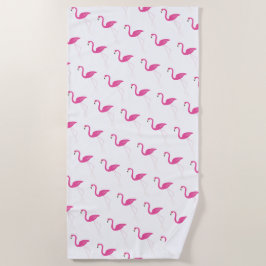 Rosa Flamingos Beach Handtuch