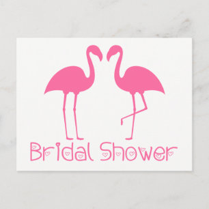 Rosa Flamingos Brautparty Tropicaler Sommer-Luau Einladungspostkarte