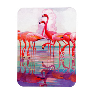 Rosa Flamingos durch Francis-Lee Jacques Magnet