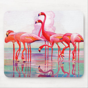 Rosa Flamingos durch Francis-Lee Jacques Mousepad