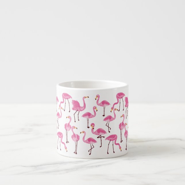 Rosa Flamingos Espressotasse (Vorderseite)