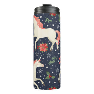 Rosa Flamingos, exotische Vögel, Ananas, tropische Thermosbecher