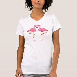Rosa Flamingos FLAMINGO HERZ Tropischer Urlaub rv T-Shirt