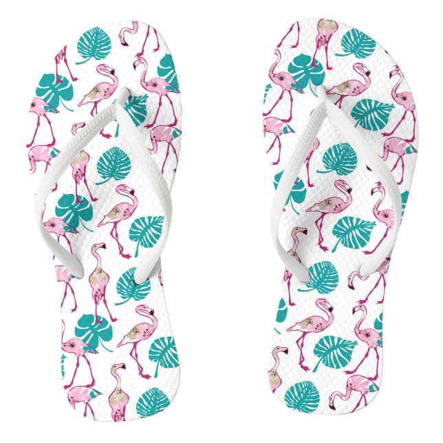 Rosa Flamingos Flip Flops (Fußbett)