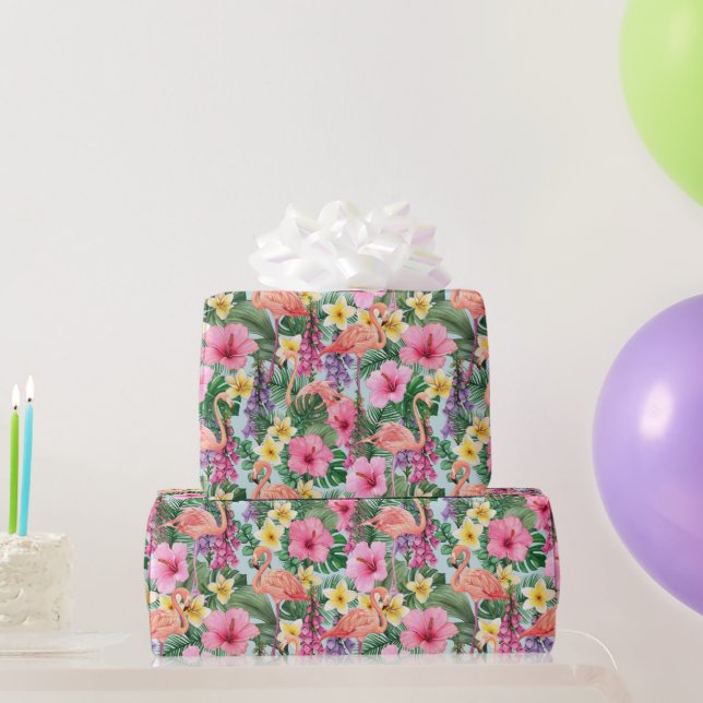 Rosa Flamingos Geschenkpapier (Partygeschenke)