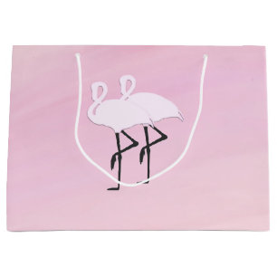 Rosa Flamingos Große Geschenktüte