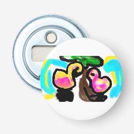 Rosa Flamingos Hochzeit Flaschenöffner