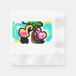 Rosa Flamingos Hochzeit Serviette