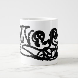 Rosa Flamingos Hochzeit Sommerspass Jumbo-Tasse