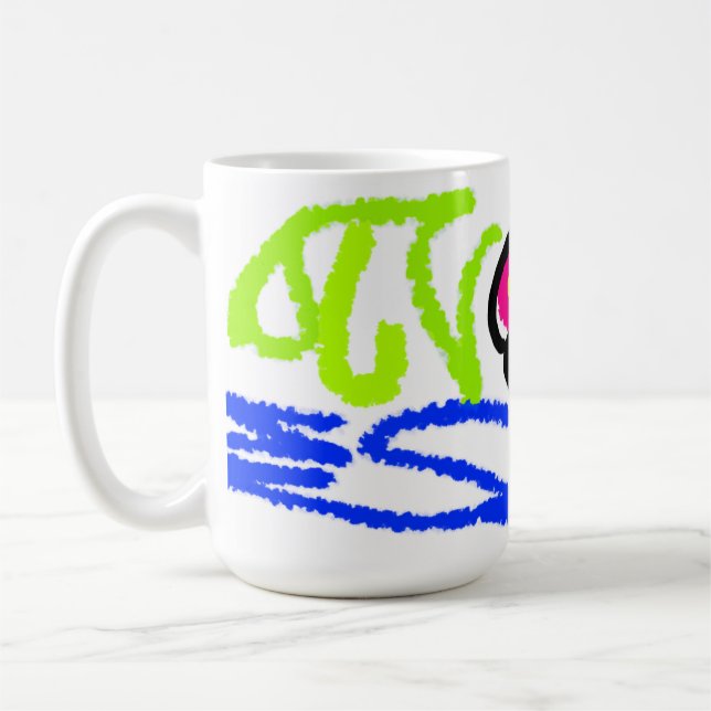 Rosa Flamingos Hochzeit Sommerspass Kaffeetasse (Links)