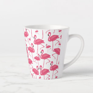 Rosa Flamingos im weißen Hintergrund Milchtasse