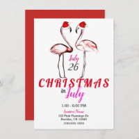 Rosa Flamingos in den Weihnachtsmannmützen Weihnac