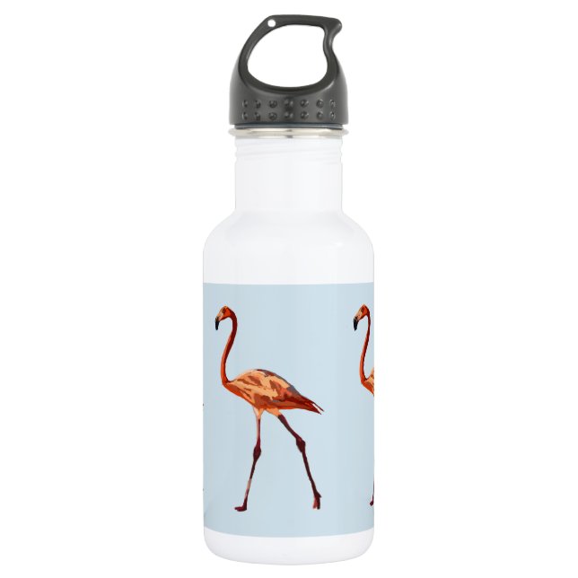 Rosa Flamingos Individuelle Wasserflasche (Vorderseite)