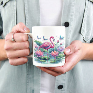 Rosa Flamingos  Kaffeetasse