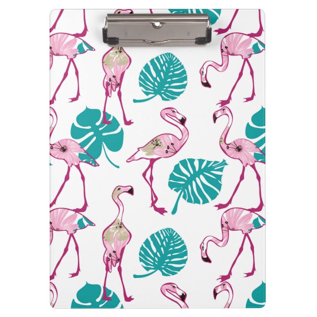 Rosa Flamingos Klemmbrett (Vorderseite)