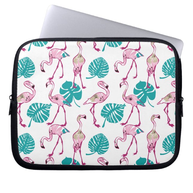 Rosa Flamingos Laptopschutzhülle (Vorderseite)