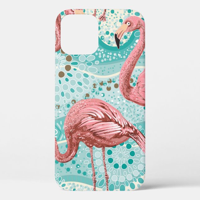 Rosa Flamingos nahtloses Muster Case-Mate iPhone Hülle (Rückseite)