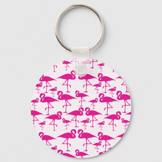 Rosa Flamingos Schlüsselanhänger (Vorderseite)