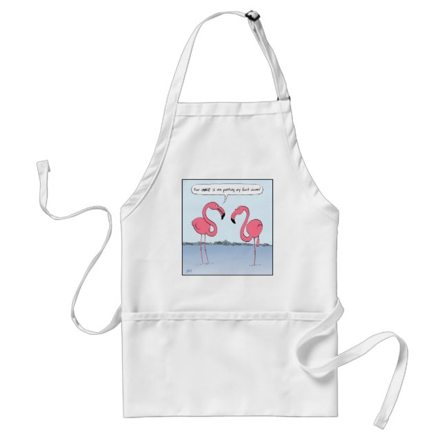 Rosa Flamingos Schürze (Vorne)