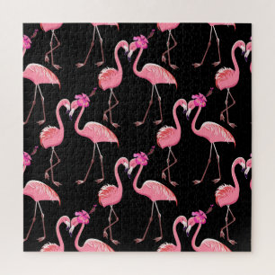 Rosa Flamingos: Schwarzer Hintergrund Vintage