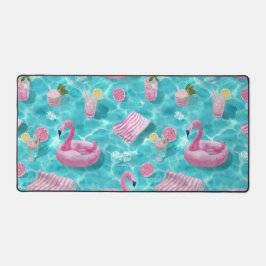 ROSA FLAMINGOS, STRANDTÜCHER & GETRÄNKE SCHREIBTISCHUNTERLAGE