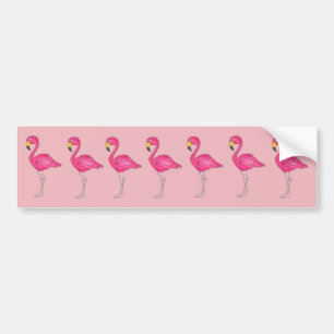 Rosa Flamingos Tropical Island Flamingo Bird Autoaufkleber