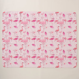 Rosa Flamingos Tropicales Wiederholungsmuster  Sherpadecke