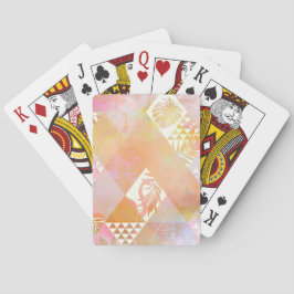 Rosa Flamingos und Ananas 3 Spielkarten