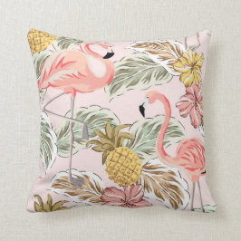 Rosa Flamingos und Ananas Kissen