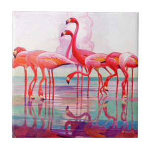 Rosa Flamingos von Francis Lee Jaques Fliese
