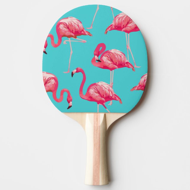 Rosa Flamingovögel auf Türkishintergrund Tischtennis Schläger (Vorderseite)