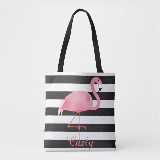 Rosa Flamingowindeltasche Tasche (Vorderseite)