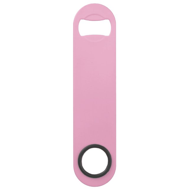 Rosa Flaschenöffner mit individuellem Text Bar Sch (Vorderseite)