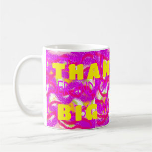 Rosa flauschig kunst bedanken Sie sich für große B Kaffeetasse