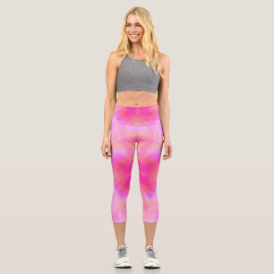 Rosa Fleck Capri Leggings