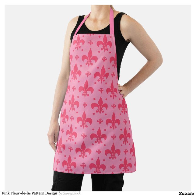 rosa Fleur-de-lis-Muster Schürze (Von Creator hochgeladen)