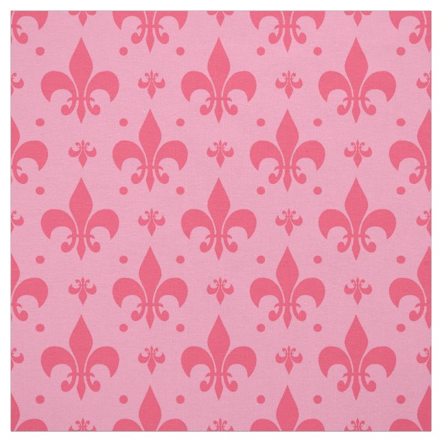rosa Fleur-de-lis-Muster Stoff (Muster)