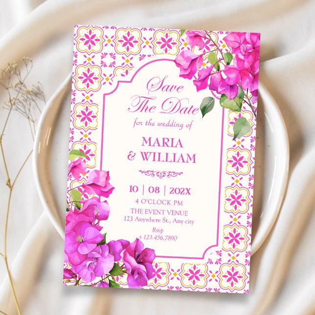Rosa Fliesenblume  Save The Date (Von Creator hochgeladen)