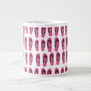 Rosa Flip Flops Jumbo-Tasse