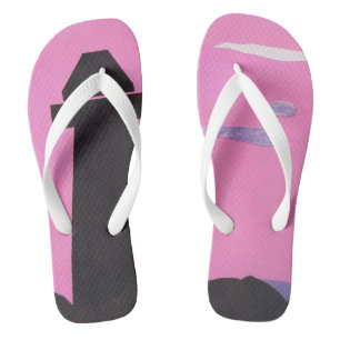 Rosa Flip-Flops mit einem Leuchtturmdesign Flip Flops