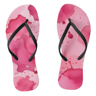Rosa Flip Flops mit Farbspritzern