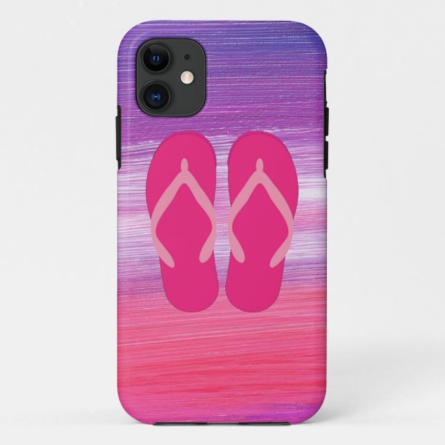 Rosa Flipflops Case-Mate iPhone Hülle (Rückseite)