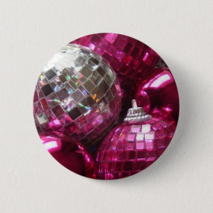 Rosa Flitterknopf Button