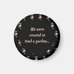 Rosa-Flor-Christliche-Zitat-Spruch-Garten Magnet