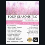 Rosa Flora, Gartenservice, Gartenbau Flyer<br><div class="desc">Rosa Blüte,  Gartenservice,  Gartenbau-Flyer Werbung durch den Business Card Store.</div>