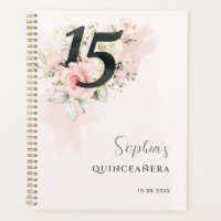 Rosa Flora Quinceanera Rustikaler Blush 15. Geburt