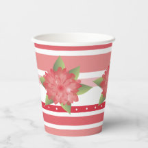 Rosa Flora und Polka-Punkte